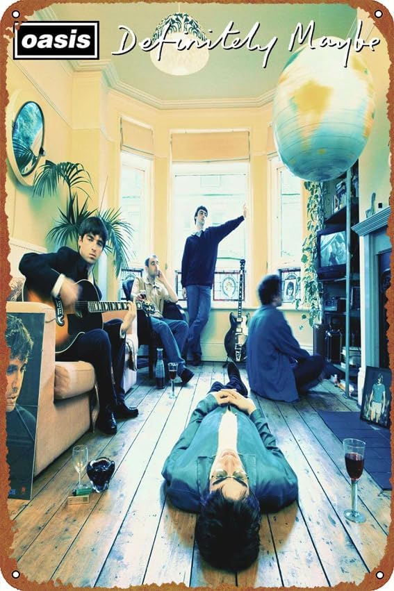 Vintage Collectible Plates - Oasis: Definitely Maybe plakaty Metalowy szyld
