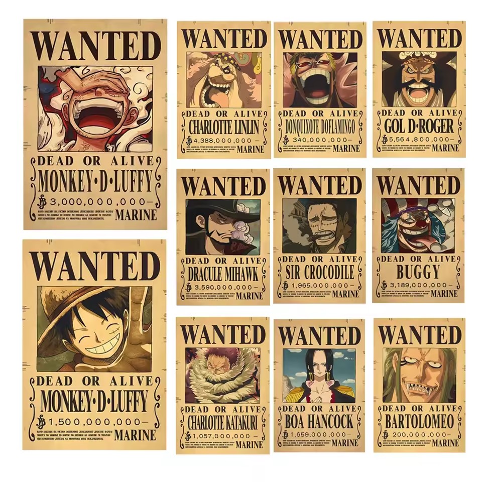 Vintage Collectible Posters - Anime One Piece Plakaty z listami