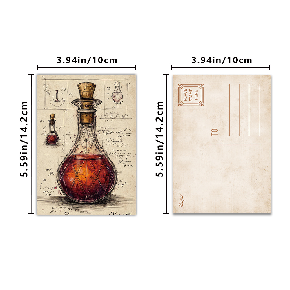 32 sztuki, pocztówki w stylu v – Vintage Collectible Bottles recenzja i cena