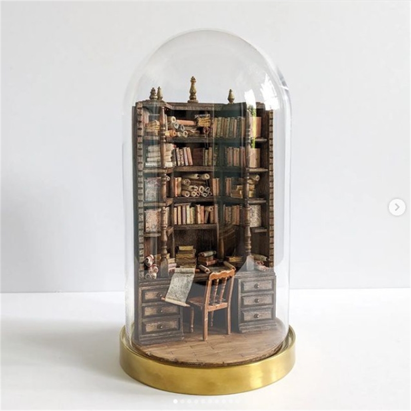 Miniaturowa biblioteczka, półk – Vintage Collectible Books recenzja i cena