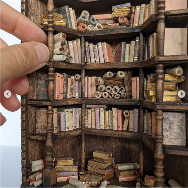 Miniaturowa biblioteczka, półk – Vintage Collectible Books recenzja i cena
